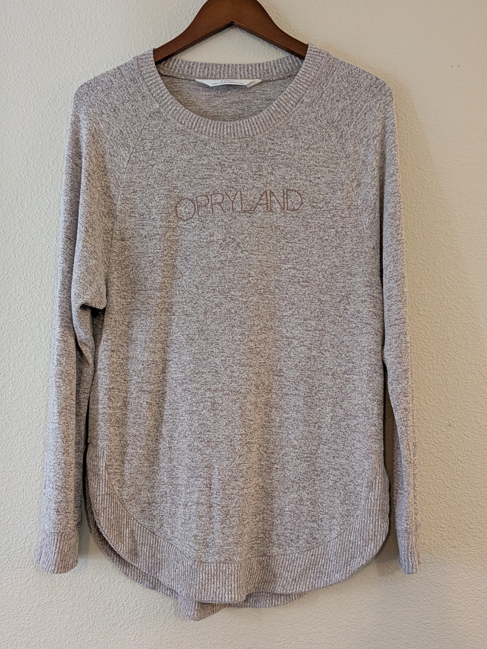 boxercraft Light Gray Crewneck Sweater with Opryland Logo